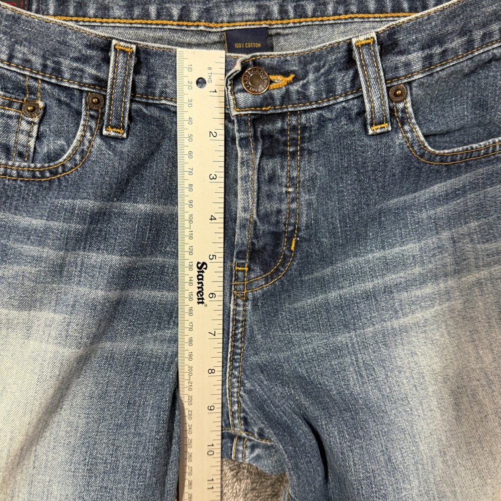 Abercrombie & Fitch 1892 Vintage Bootcut Jeans Indigo Blue Button Fly Size 6 - Picture 9 of 11